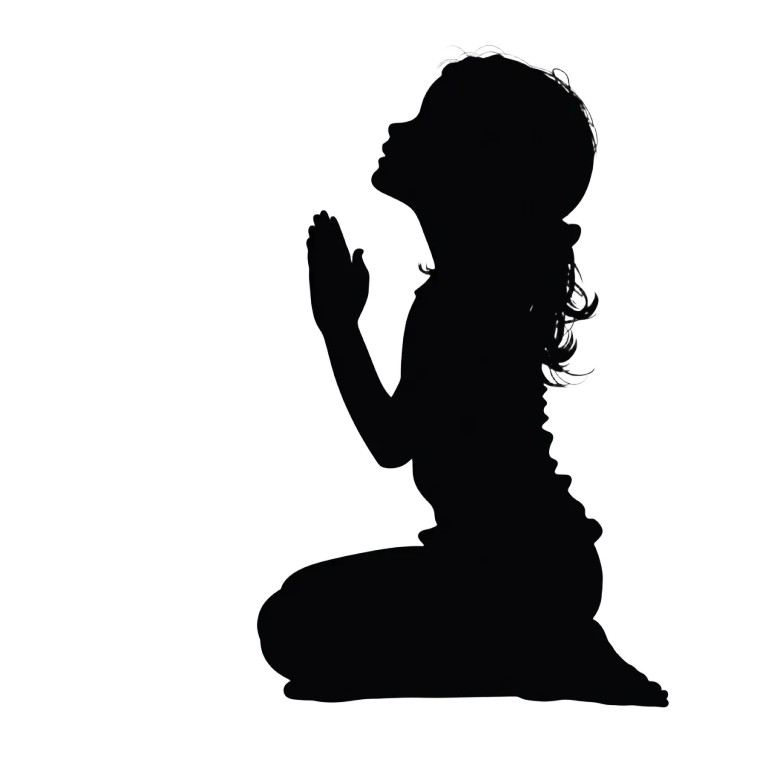 Child In Prayer Vinyl Car Decal Sticker – Waterproof & UV-Resistant 8"