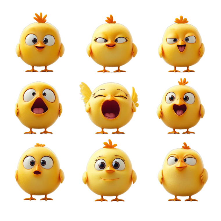 Expressive Yellow Chicken Vinyl Car Decal Sticker – Waterproof & UV-Resistant 8"