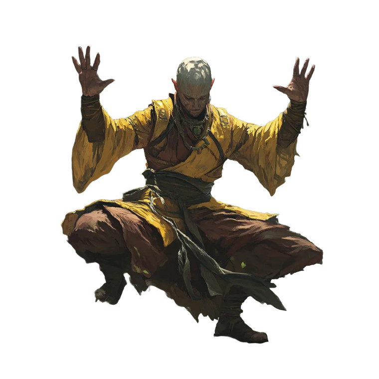 Nature Monk Stance Vinyl Car Decal Sticker – Waterproof & UV-Resistant 8"