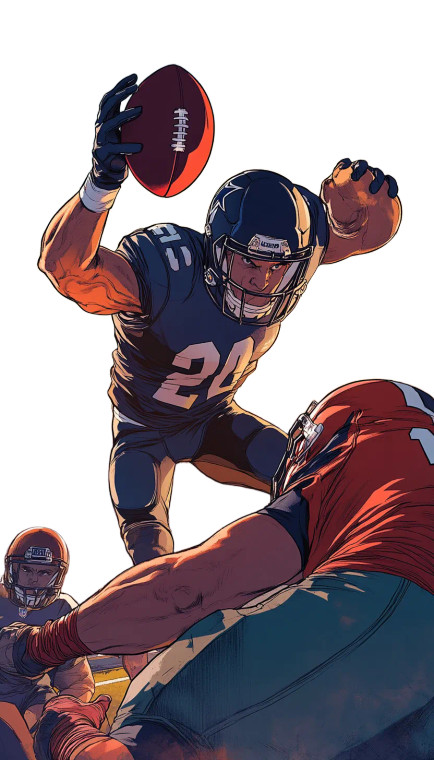 Football Tackle Drama Vinyl Car Decal Sticker – Waterproof & UV-Resistant 8"