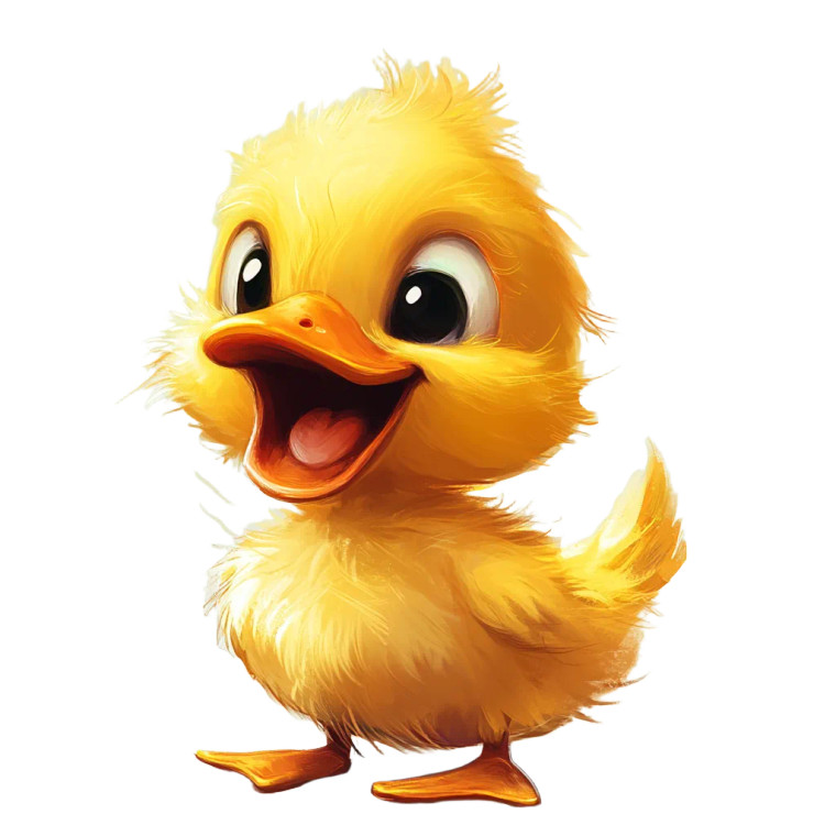 Yellow Baby Duck Vinyl Car Decal Sticker – Waterproof & UV-Resistant 8"