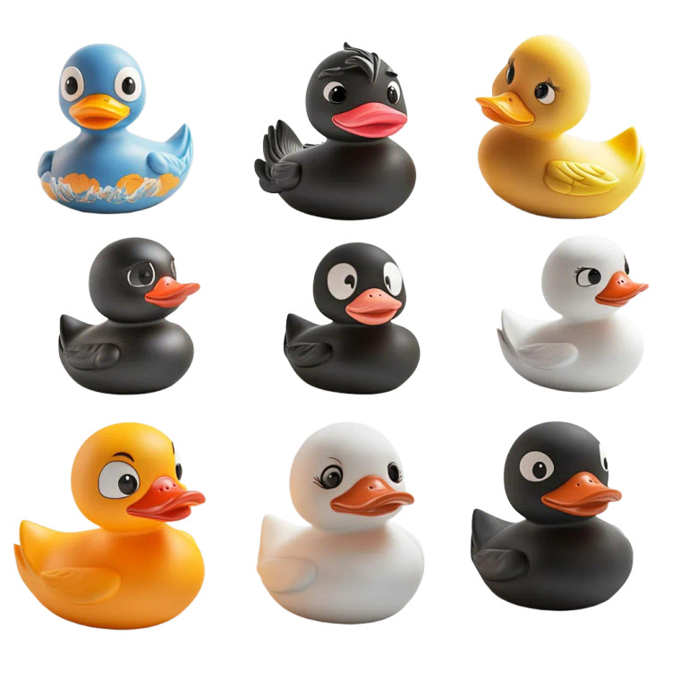 3D Rubber Duck V3 Vinyl Car Decal Sticker – Waterproof & UV-Resistant 8"