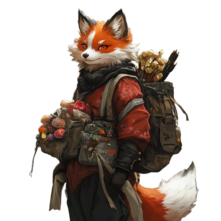 Cheerful Kitsune Vinyl Car Decal Sticker – Waterproof & UV-Resistant 8"