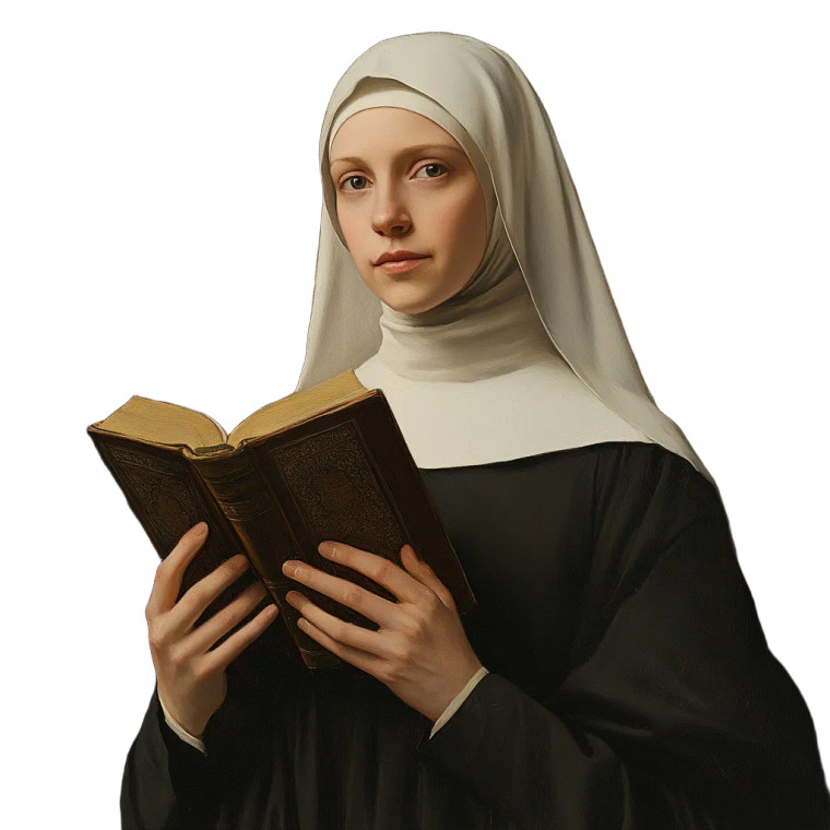 Conventual Nun Blessing Vinyl Car Decal Sticker – Waterproof & UV-Resistant 8"