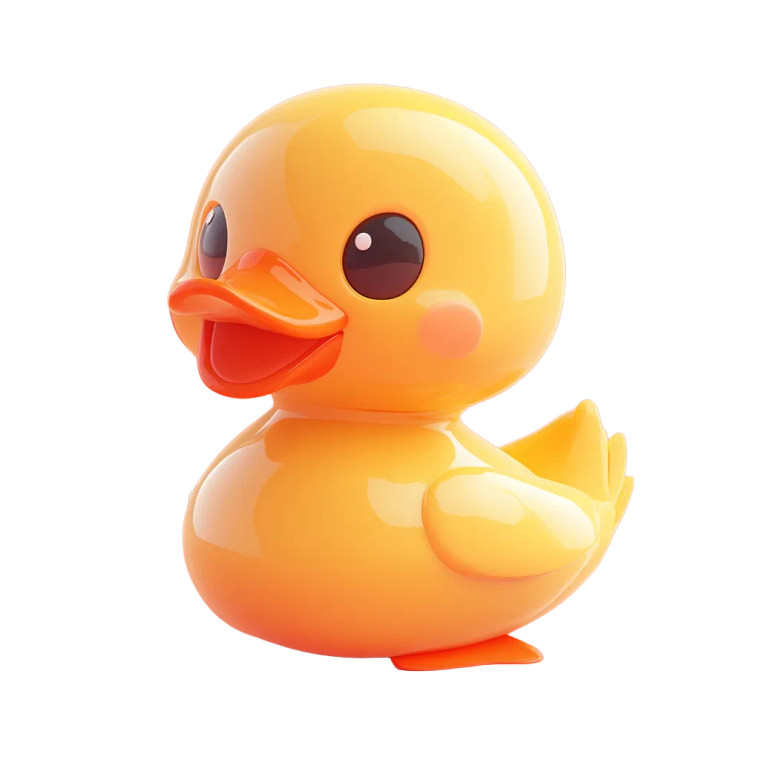 Cute Duck Icon Vinyl Car Decal Sticker – Waterproof & UV-Resistant 8"