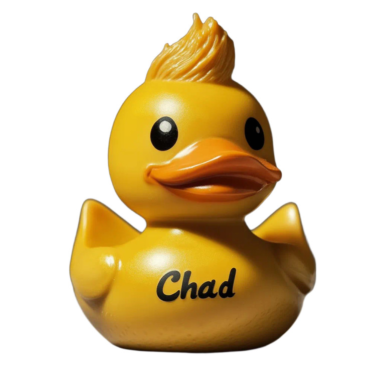 Chad Rubber Ducky Vinyl Car Decal Sticker – Waterproof & UV-Resistant 8"