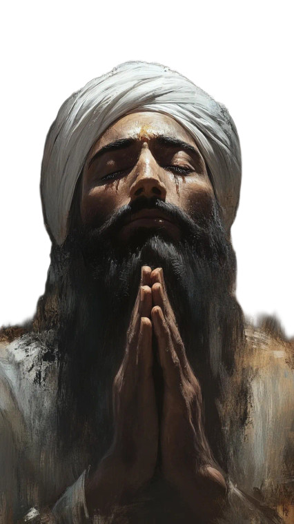 Meditating Sikh Saint Vinyl Car Decal Sticker – Waterproof & UV-Resistant 8"