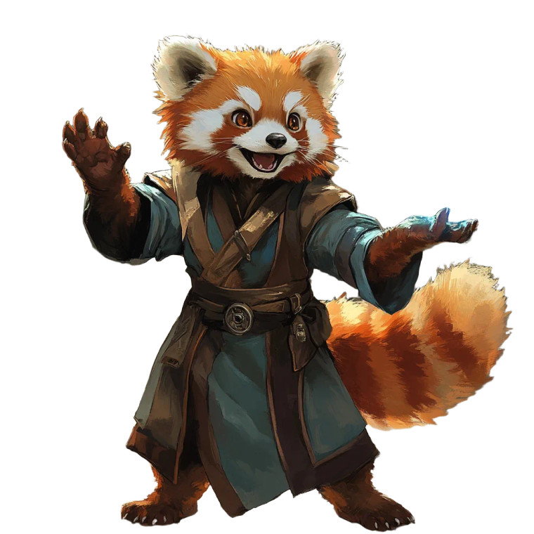 Red Panda Sorcerer V2 Vinyl Car Decal Sticker – Waterproof & UV-Resistant 8"
