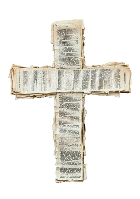 Bible Pages Cross Vinyl Car Decal Sticker – Waterproof & UV-Resistant 8"