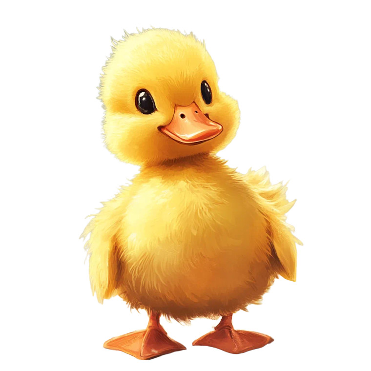 Cute Baby Duck V4 Vinyl Car Decal Sticker – Waterproof & UV-Resistant 8"