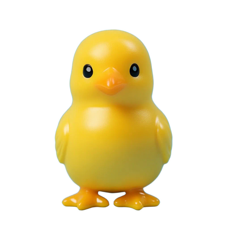 Yellow Plastic Chicken Vinyl Car Decal Sticker – Waterproof & UV-Resistant 8"