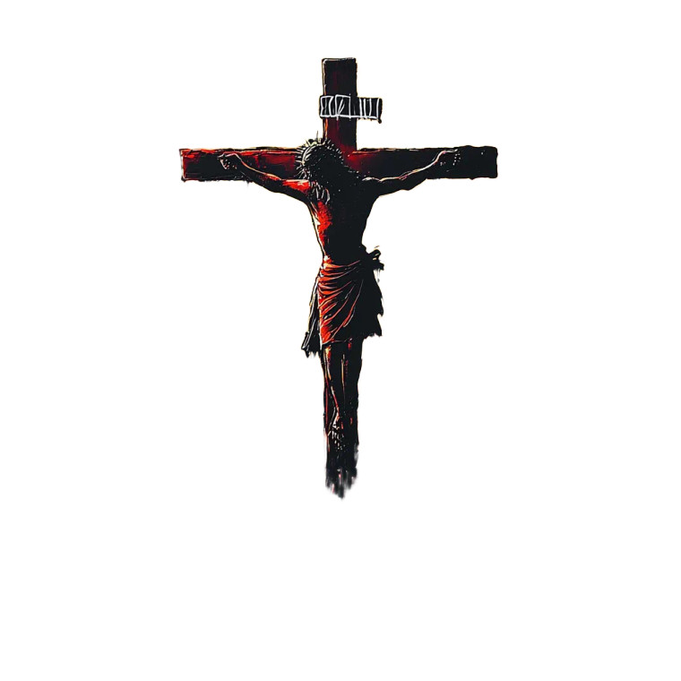Jesus Silhouette Cross Vinyl Car Decal Sticker – Waterproof & UV-Resistant 8"
