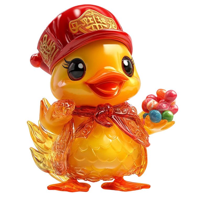 Happy Yellow Duck V2 Vinyl Car Decal Sticker – Waterproof & UV-Resistant 8"