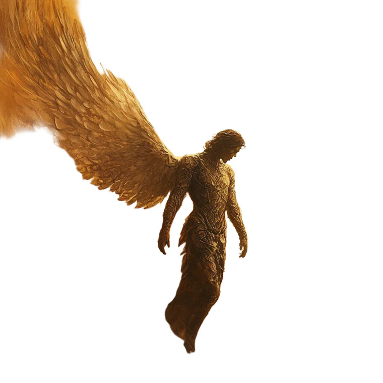 Angel Scattering Stubble Vinyl Car Decal Sticker – Waterproof & UV-Resistant 8"