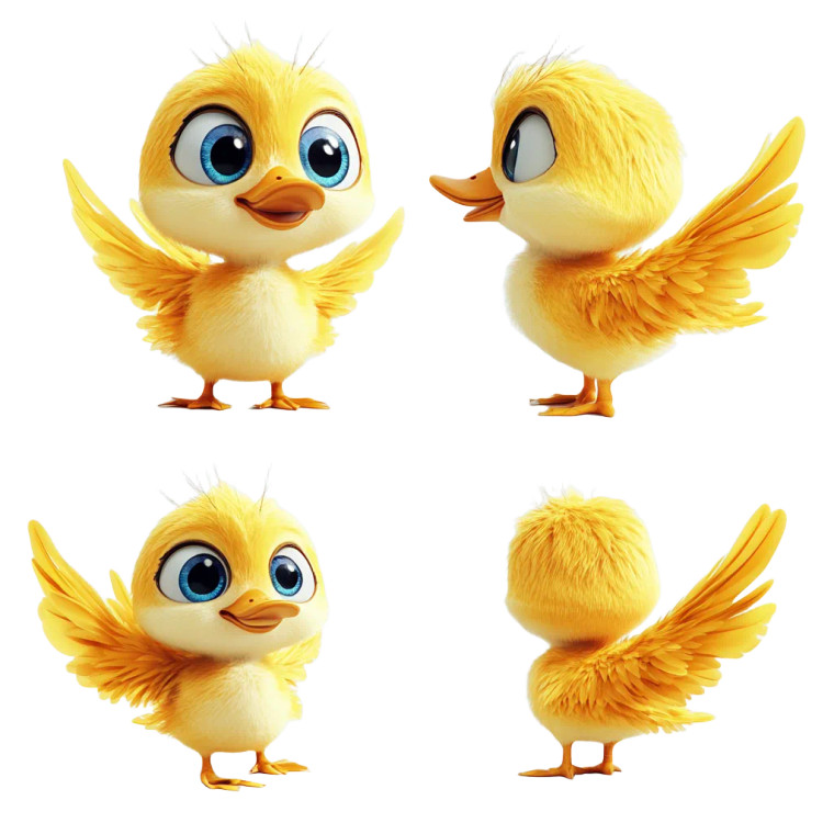 Pixar Style Duck V3 Vinyl Car Decal Sticker – Waterproof & UV-Resistant 8"