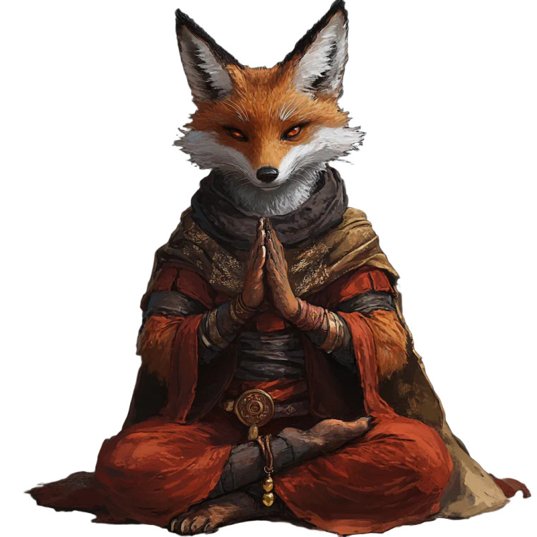 Vulpera Monk Vinyl Car Decal Sticker – Waterproof & UV-Resistant 8"