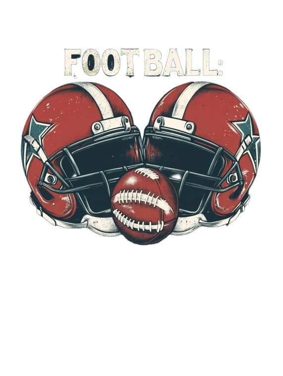 Football Helmet Design Vinyl Car Decal Sticker – Waterproof & UV-Resistant 8"
