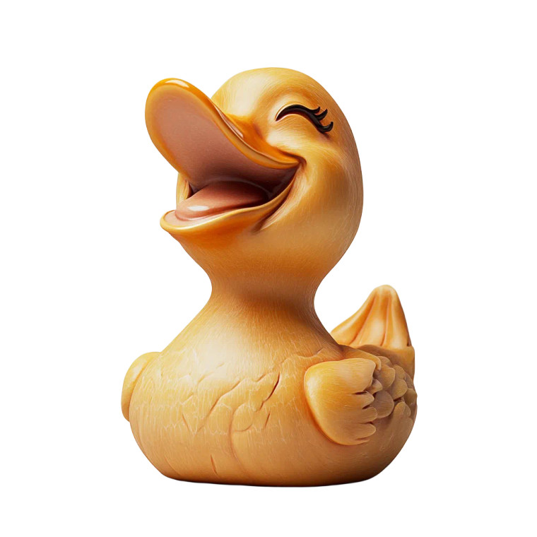 Laughing Rubber Duck Vinyl Car Decal Sticker – Waterproof & UV-Resistant 8"