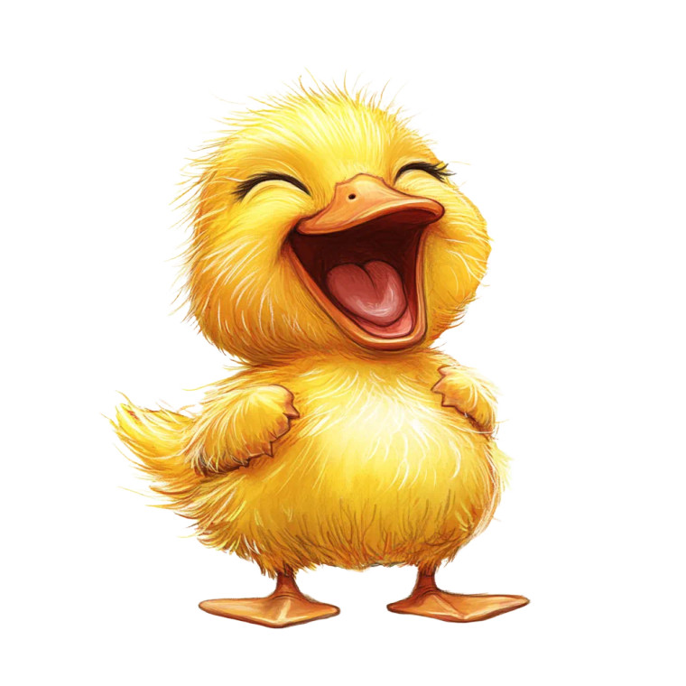 Laughing Duck Cartoon Vinyl Car Decal Sticker – Waterproof & UV-Resistant 8"