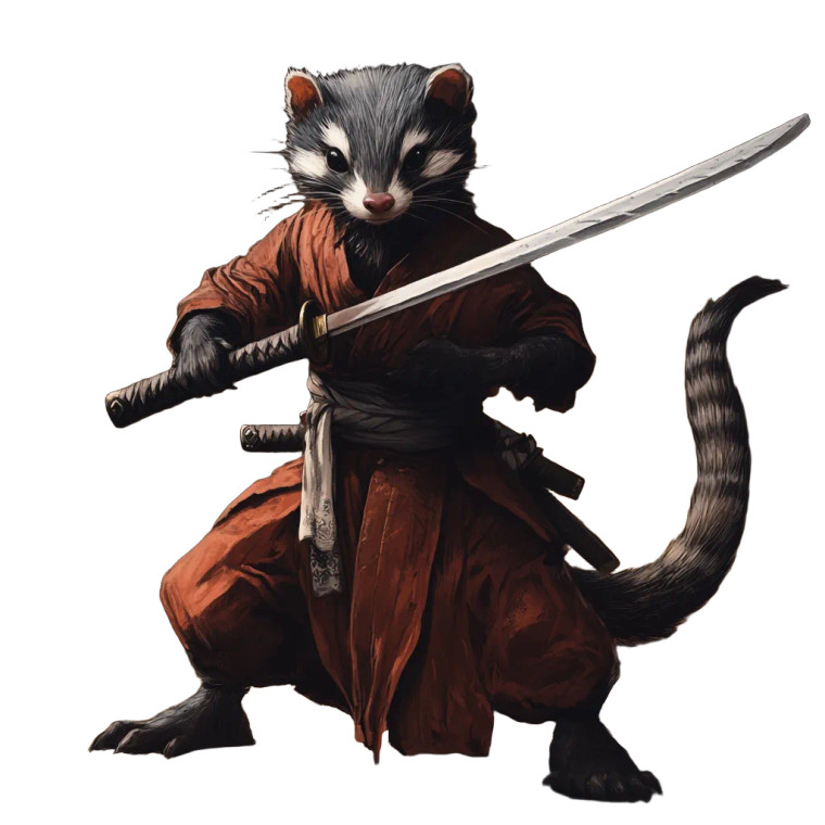 Weasel Ninja Vinyl Car Decal Sticker – Waterproof & UV-Resistant 8"