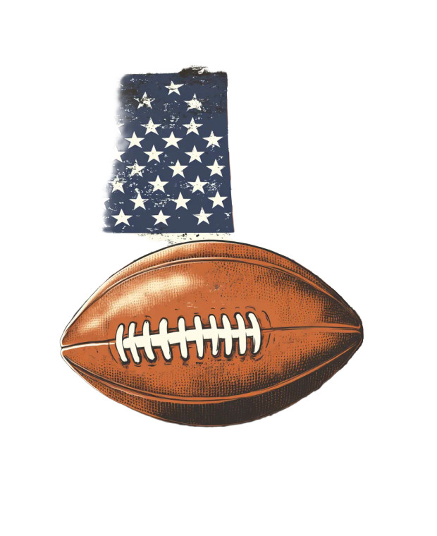 Vintage Football Usa Vinyl Car Decal Sticker – Waterproof & UV-Resistant 8"