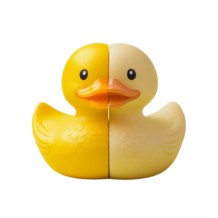 Halved Rubber Duck Vinyl Car Decal Sticker – Waterproof & UV-Resistant 8" Halved Rubber Duck Vinyl Car Decal Sticker – Waterproof & UV-Resistant 8"