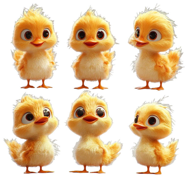 Fluffy Baby Duck Vinyl Car Decal Sticker – Waterproof & UV-Resistant 8"