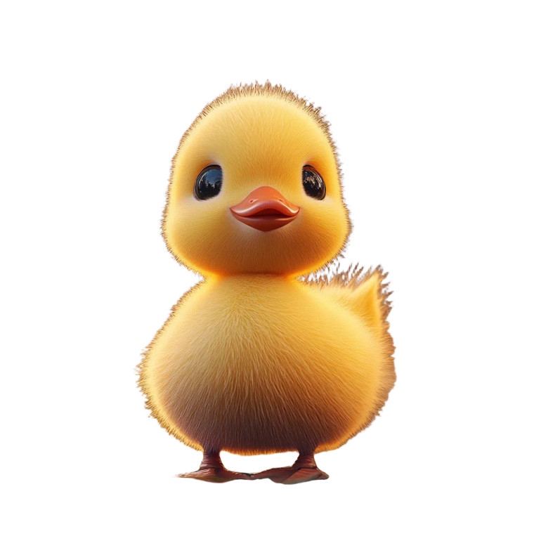 Cute Yellow Duck V14 Vinyl Car Decal Sticker – Waterproof & UV-Resistant 8"