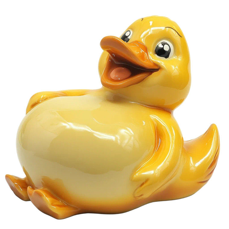 Ceramic Cartoon Duck Vinyl Car Decal Sticker – Waterproof & UV-Resistant 8"