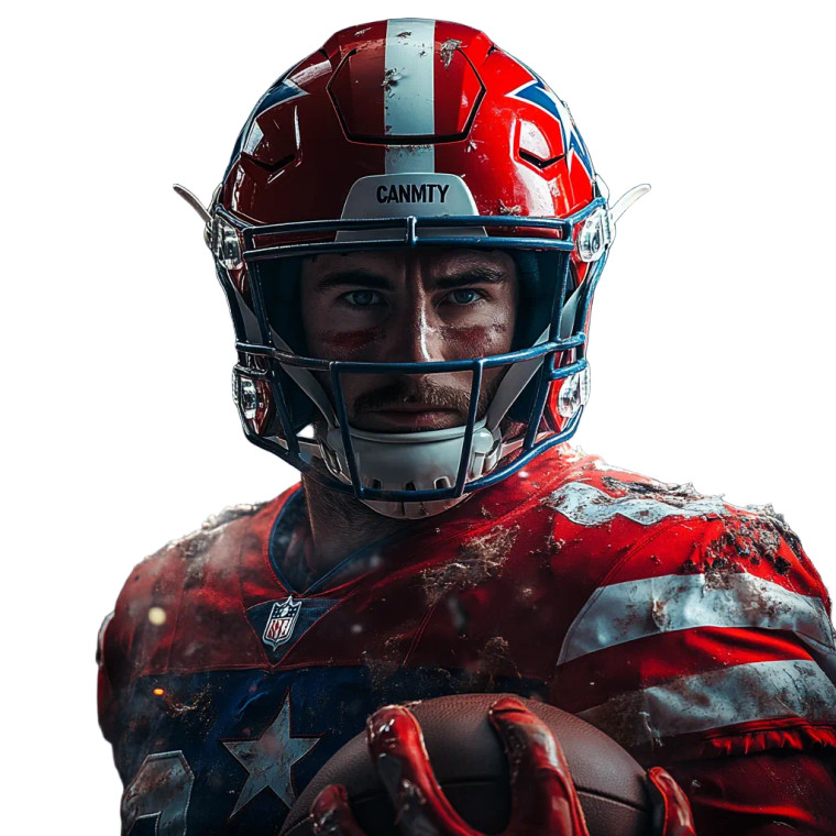 American Football Player V3 Vinyl Car Decal Sticker – Waterproof & UV-Resistant 8"