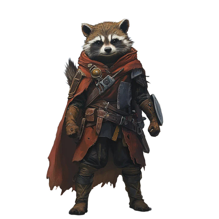 Adventuring Raccoon Vinyl Car Decal Sticker – Waterproof & UV-Resistant 8"