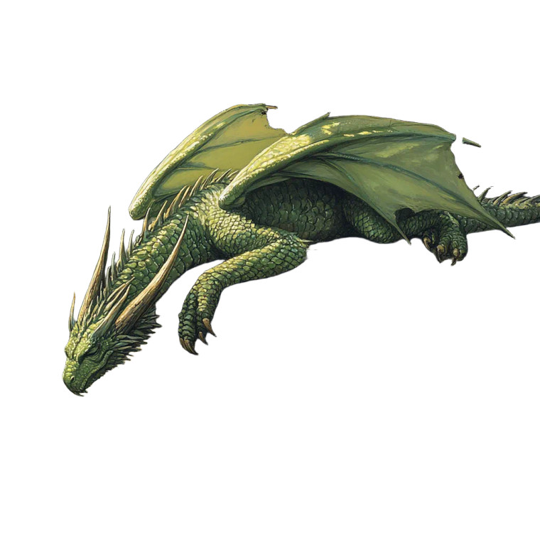 Winged Green Dragon V2 Vinyl Car Decal Sticker – Waterproof & UV-Resistant 8"