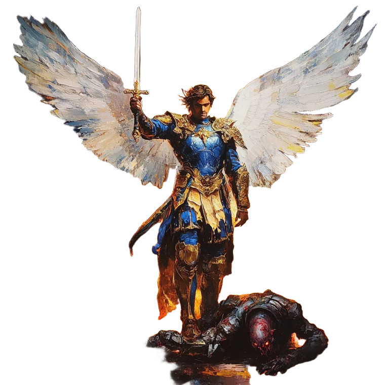 Archangel Michael Painting V11 Vinyl Car Decal Sticker – Waterproof & UV-Resistant 8"