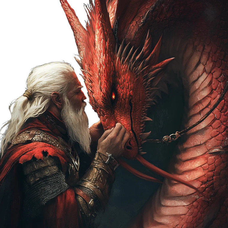 Warrior And Dragon Vinyl Car Decal Sticker – Waterproof & UV-Resistant 8"