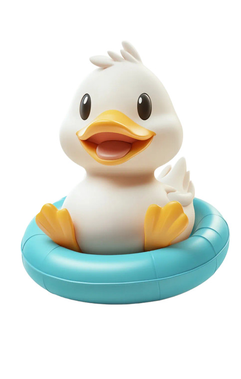 Cartoon Duck Icon Vinyl Car Decal Sticker – Waterproof & UV-Resistant 8"