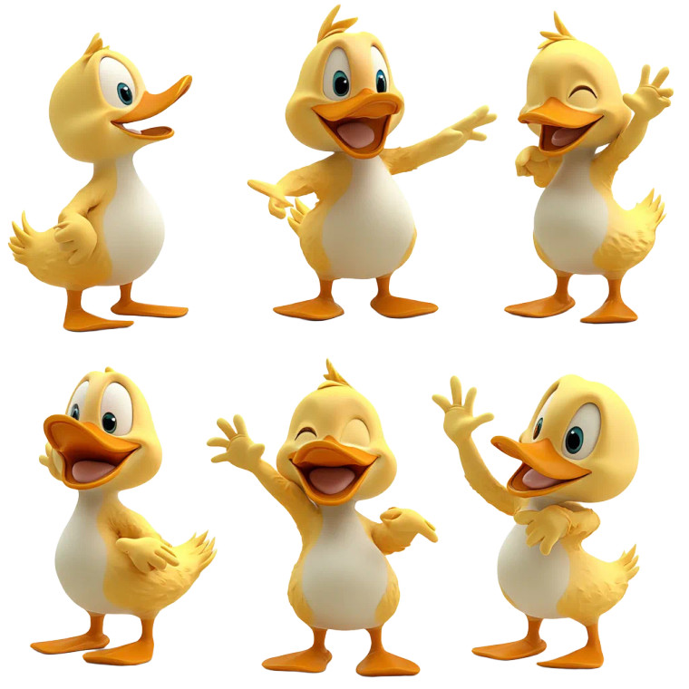 Disney Yellow Duck Vinyl Car Decal Sticker – Waterproof & UV-Resistant 8"