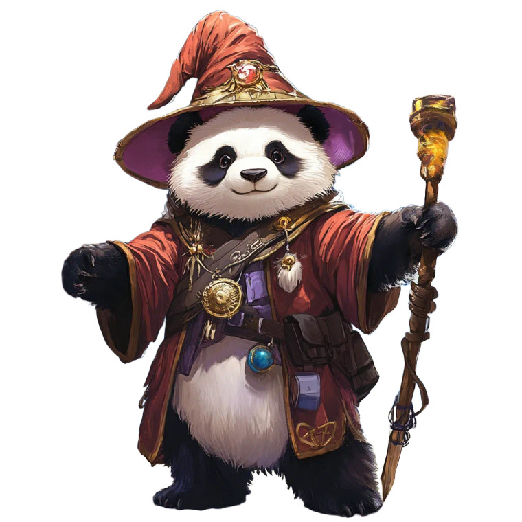 Ghibli Panda Wizard Vinyl Car Decal Sticker – Waterproof & UV-Resistant 8"