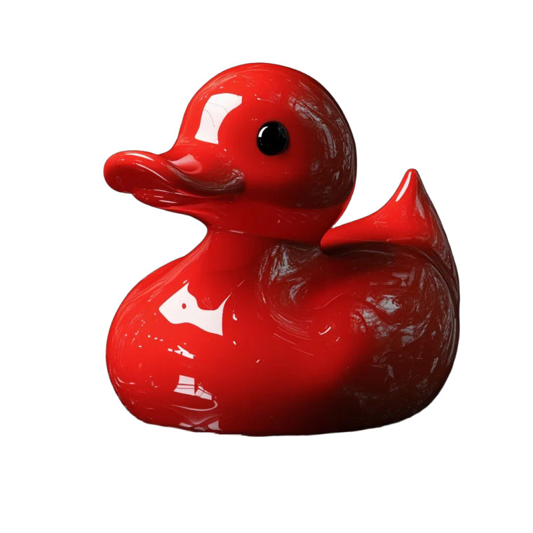 Metaverse Red Duck Vinyl Car Decal Sticker – Waterproof & UV-Resistant 8"