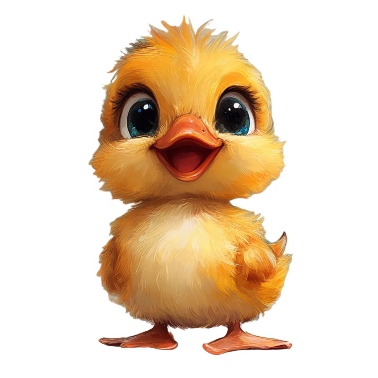 Cute Doodle Duck Vinyl Car Decal Sticker – Waterproof & UV-Resistant 8"