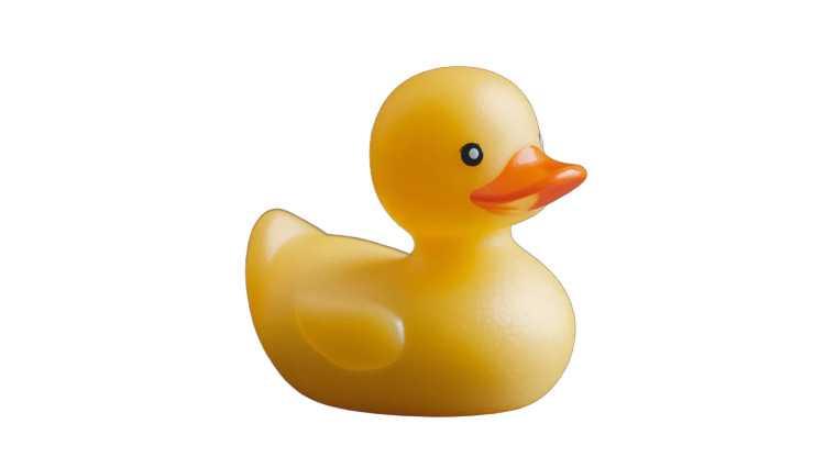 Yellow Duck Toy V3 Vinyl Car Decal Sticker – Waterproof & UV-Resistant 8"