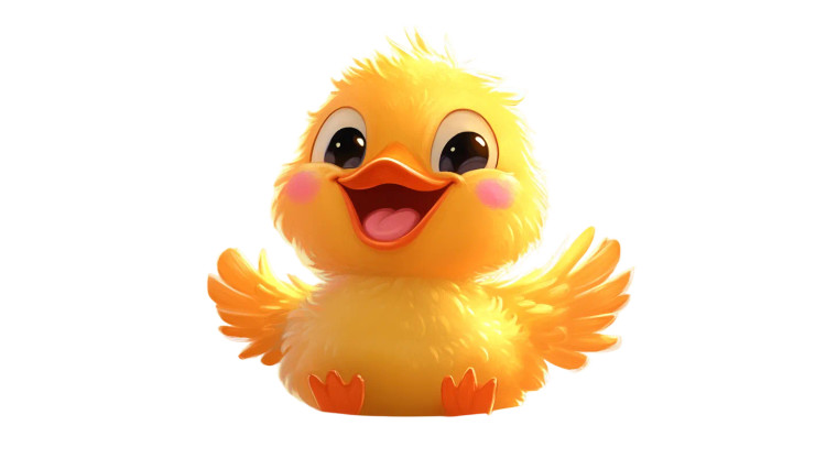 Smiling Cartoon Duck Vinyl Car Decal Sticker – Waterproof & UV-Resistant 8"