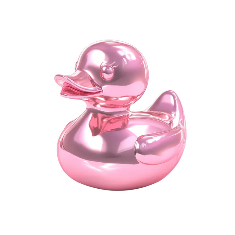 Pink Rubber Duck V4 Vinyl Car Decal Sticker – Waterproof & UV-Resistant 8"