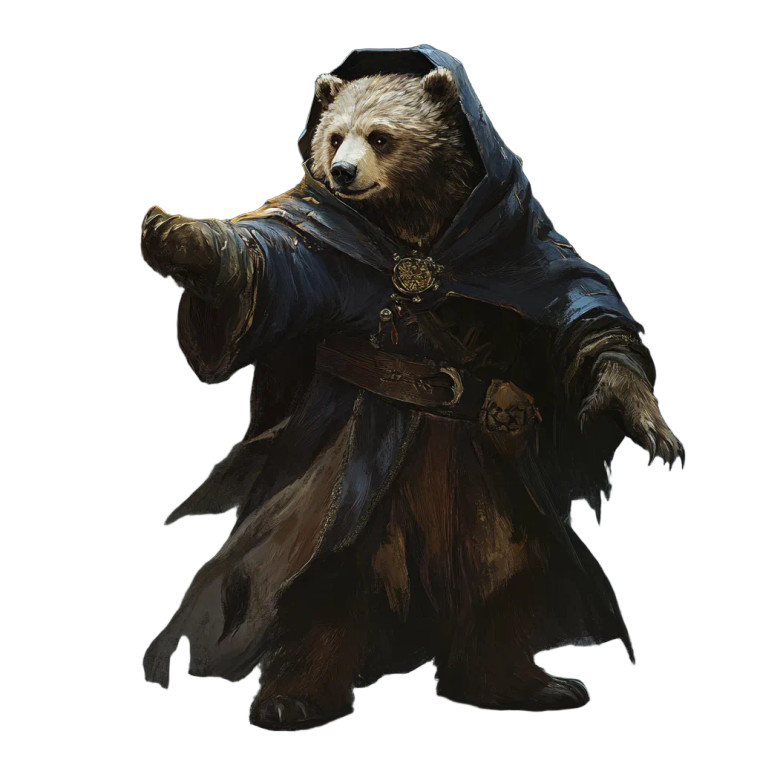 Bearfolk Wizard Vinyl Car Decal Sticker – Waterproof & UV-Resistant 8"