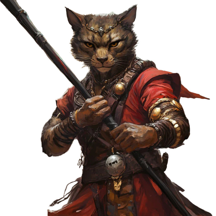 Tabaxi Monk V2 Vinyl Car Decal Sticker – Waterproof & UV-Resistant 8"