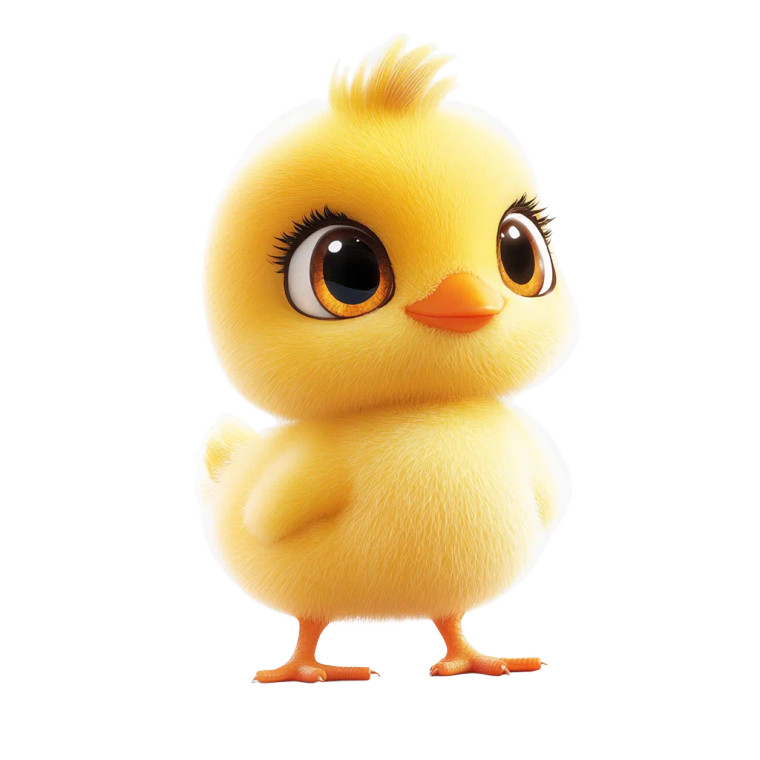 Tailless Chick Vinyl Car Decal Sticker – Waterproof & UV-Resistant 8"