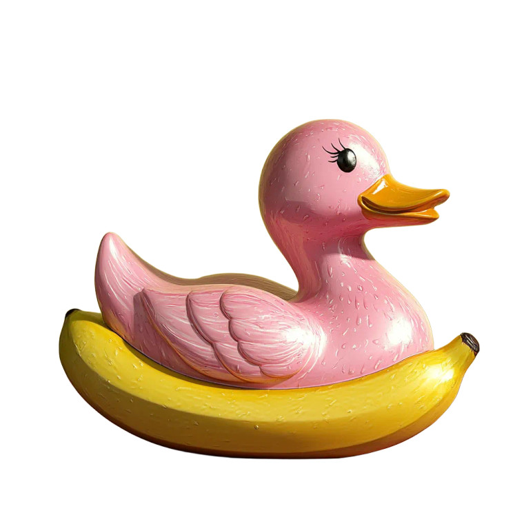 Banana Label Duck Vinyl Car Decal Sticker – Waterproof & UV-Resistant 8"