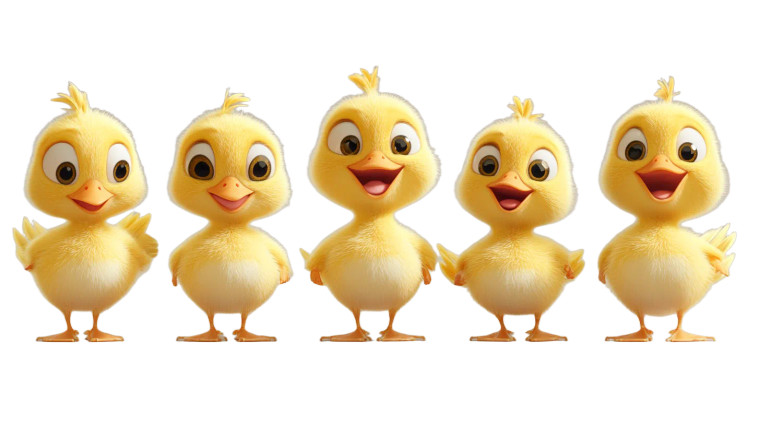 Pixar Duckling Expressions Vinyl Car Decal Sticker – Waterproof & UV-Resistant 8"
