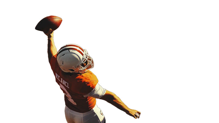 Quarterback Throwing Pass Vinyl Car Decal Sticker – Waterproof & UV-Resistant 8"