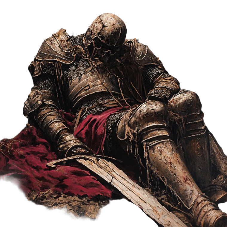 Fallen Undead Knight Vinyl Car Decal Sticker – Waterproof & UV-Resistant 8"