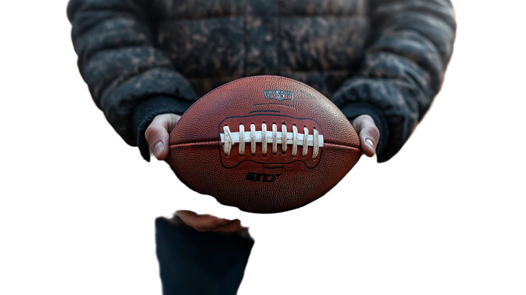 Holding Football Vinyl Car Decal Sticker – Waterproof & UV-Resistant 8"